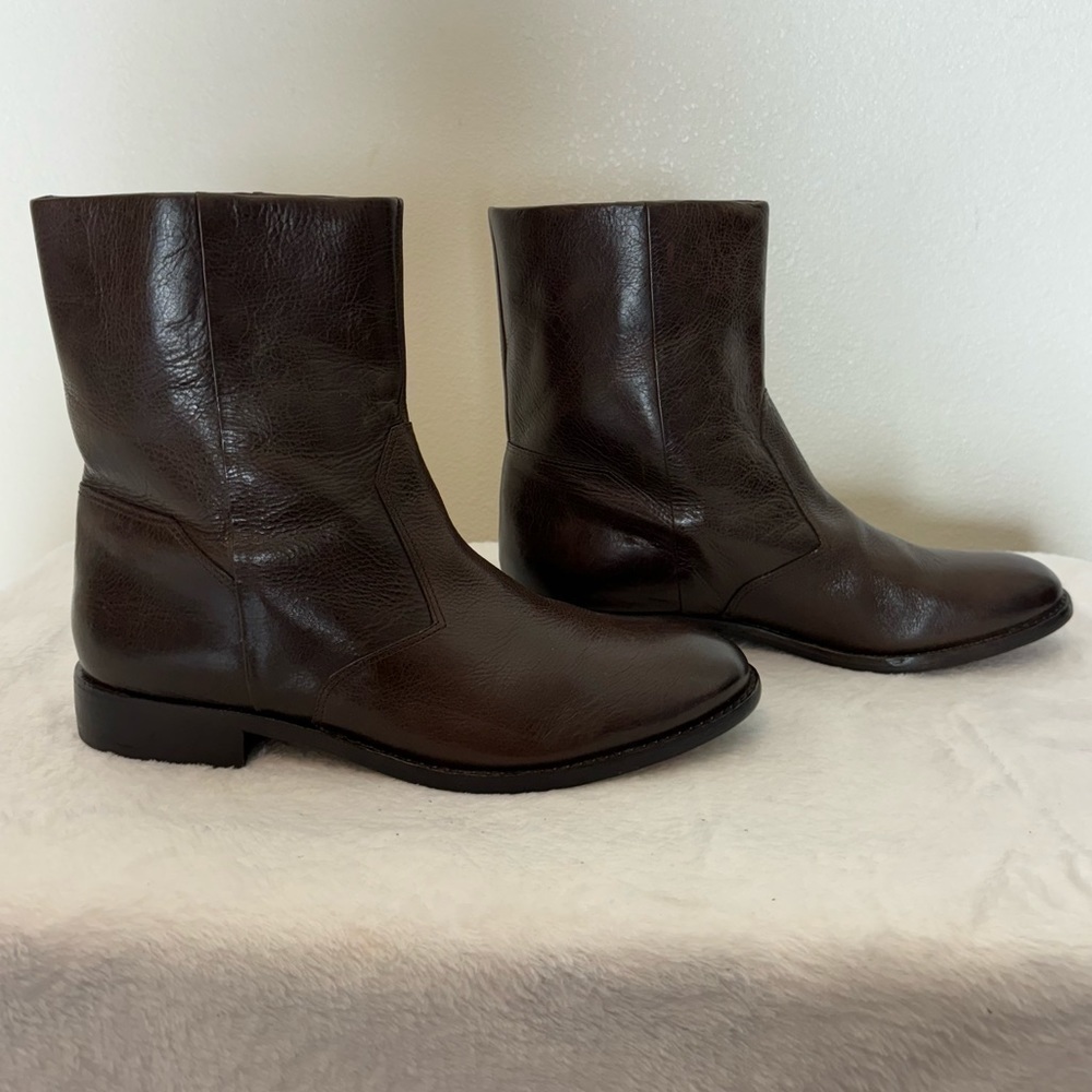Kenneth Cole Brown Leather Booties Size 9.5